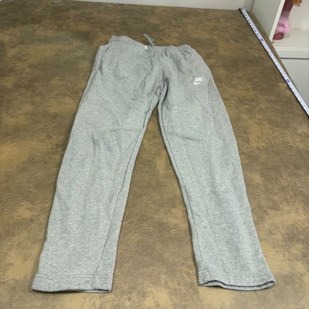 Nike Sweatpants Mens Small Grey Club Fleece Open Hem Joggers BV2707-063